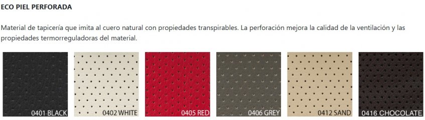 00 acabados ecopiel perforada 00 acabados ecopiel perforada